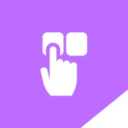 Icon representing selecting a plan or clicking a button during the checkout and payment process.